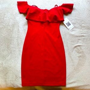 Red Off the Shoulder Dress